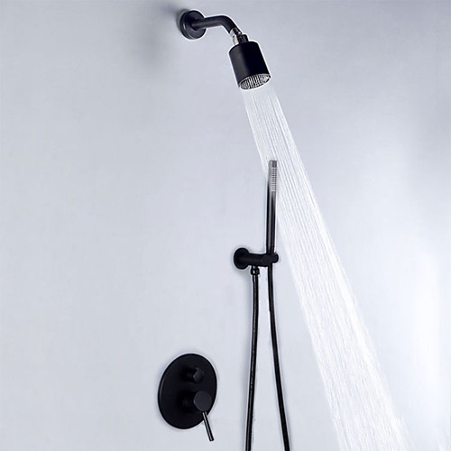 

Смеситель для душа - Современный Окрашенные отделки На стену Керамический клапан Bath Shower Mixer Taps