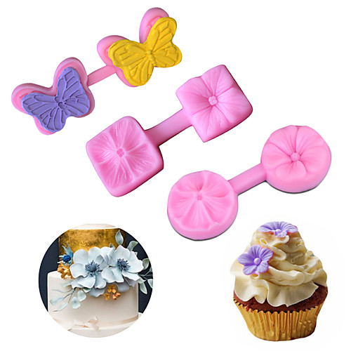 

Flower Butterfly Fondant Molds Cake Decoration Stencil Confectionery Sugar Paste 3d Cherry Cake Mold Silicone Molds Cake Tools