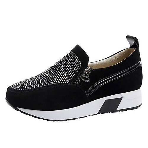 

Women's Athletic Shoes Flat Heel Round Toe PU Fall & Winter Black / White / Pink