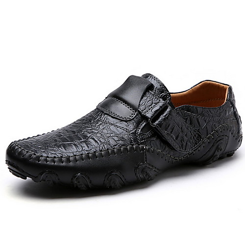 

Men's Comfort Shoes PU Fall & Winter Loafers & Slip-Ons Black / Brown
