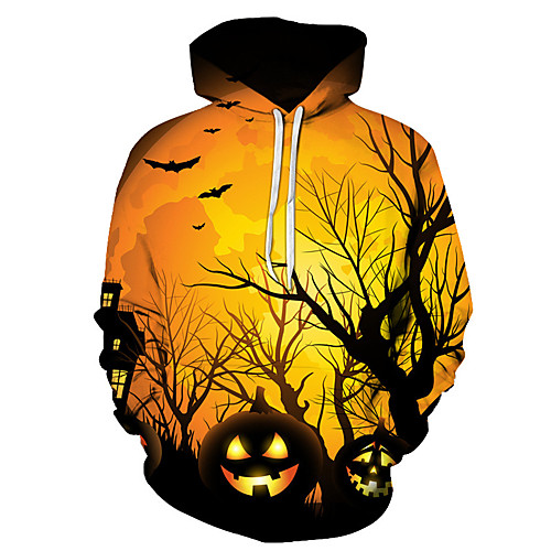 

Men's Casual / Basic Hoodie - 3D Yellow US32 / UK32 / EU40