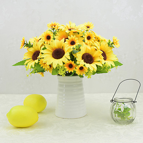 

1 Branches Sunflower Artificial Flowers Home Decoration Wedding Supply