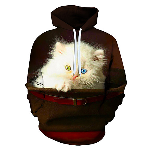 

Men's Casual / Halloween Hoodie - 3D / Cartoon / Skull Rainbow US32 / UK32 / EU40