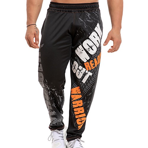 

Men's Sporty Sweatpants Pants - Print Black Yellow Red US32 / UK32 / EU40 US34 / UK34 / EU42