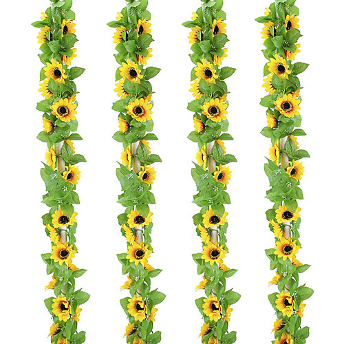 

Artificial sunflower wreath rayon sunflower vine suitable for home garden wedding party decoration