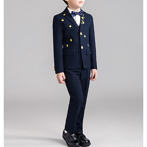 

Dark Navy Polyester Ring Bearer Suit - 1 Piece Includes Coat / Vest / Shirt