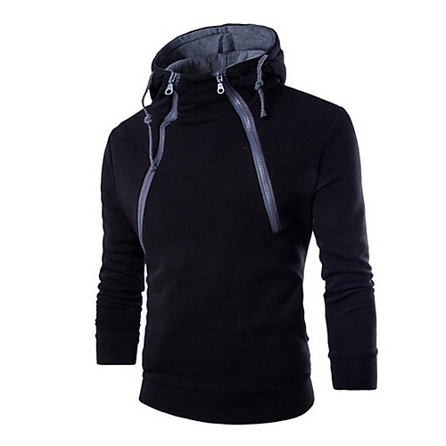 

Men's Casual Hoodie - Solid Colored Black US32 / UK32 / EU40