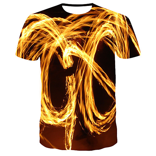 

Men's Daily T-shirt - 3D Print Yellow