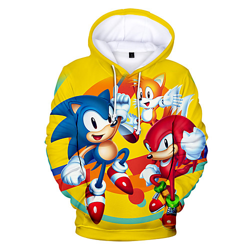 

Men's Casual / Basic Hoodie - 3D Yellow US32 / UK32 / EU40