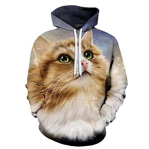 

Men's Casual / Halloween Hoodie - 3D / Cartoon / Skull Rainbow US32 / UK32 / EU40