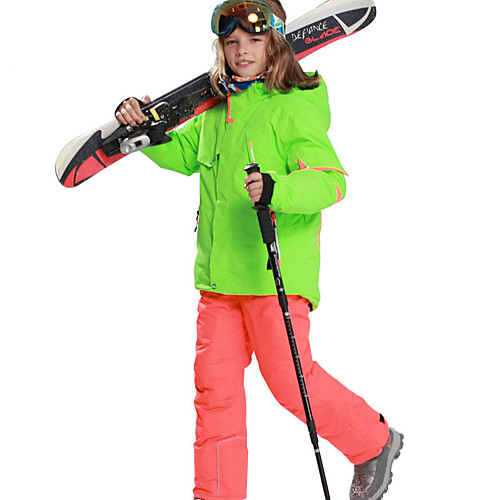 фото Phibee мальчики лыжная куртка и брюки катание на лыжах отдых и туризм зимние виды спорта с защитой от ветра теплый зимние виды спорта полиэстер тёплый топ тёплые брюки наборы одежды / зима lightinthebox