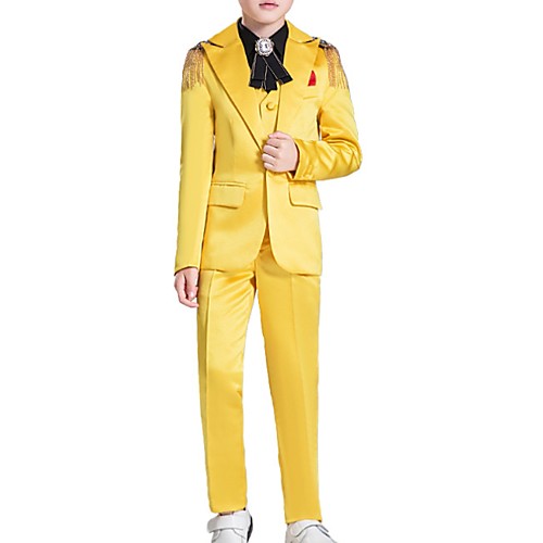 

Желтый нарцисс Полиэстер Детский праздничный костюм - 1 шт. Включает в себя Пальто / Жилетка / Рубашка