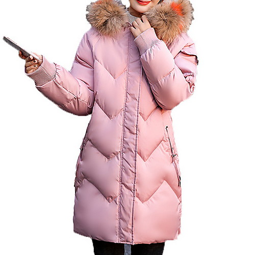 

Жен. Однотонный На подкладке, Полиэстер Розовый / Бежевый M / L / XL