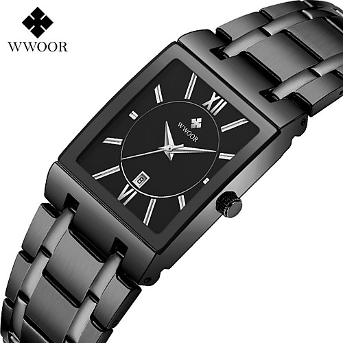 

WWOOR Steel Band Watches Quartz Modern Style Stylish 30 m Calendar / date / day Casual Watch Large Dial Analog Classic Fashion - Black Rose Gold black / gold
