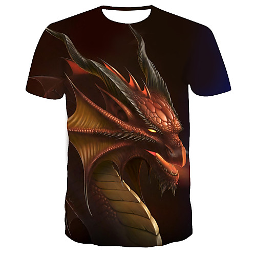 

Men's Daily T-shirt - 3D Print Brown