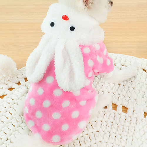 фото Собаки толстовки комбинезоны rabbit зима одежда для собак розовый костюм фланель кролик косплей xs s m l xl xxl lightinthebox