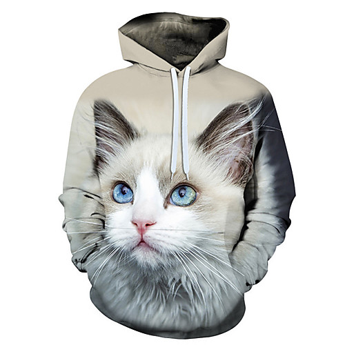 

Men's Casual / Halloween Hoodie - 3D / Cartoon / Skull White US32 / UK32 / EU40