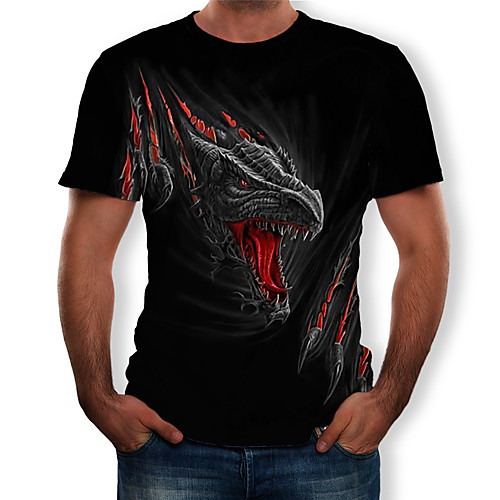 

Men's Daily T-shirt - 3D Print Black
