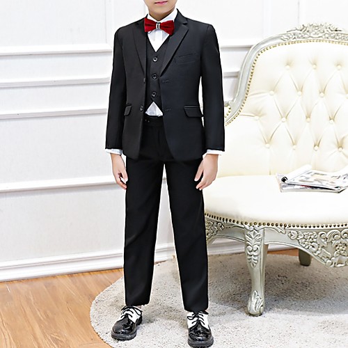 

Black Polyester Ring Bearer Suit - 1 Piece Includes Coat / Vest / Pants