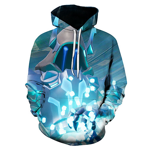 

Men's Casual / Basic Hoodie - 3D Blue US32 / UK32 / EU40