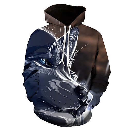 

Men's Casual Hoodie - 3D Blue US32 / UK32 / EU40