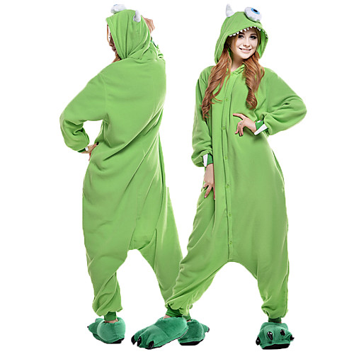 

Adults' Kigurumi Pajamas One-Eyed Monster Animal Onesie Pajamas Polar Fleece Green Cosplay For Men and Women Animal Sleepwear Cartoon Festival / Holiday Costumes