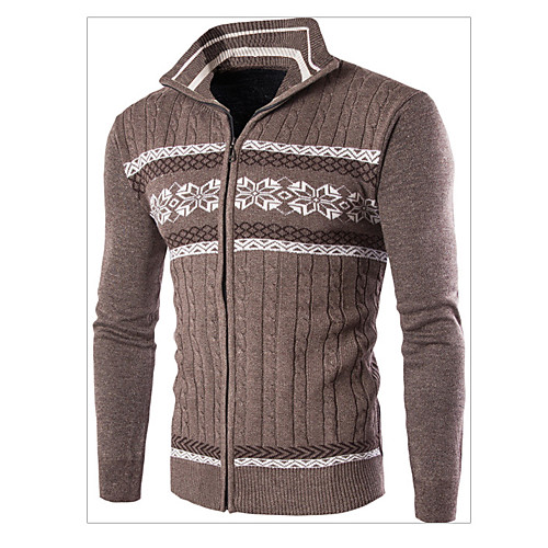 

Men's Solid Colored Long Sleeve Pullover Sweater Jumper, High Neck Brown / Navy Blue / Beige US36 / UK36 / EU44 / US38 / UK38 / EU46 / US40 / UK40 / EU48