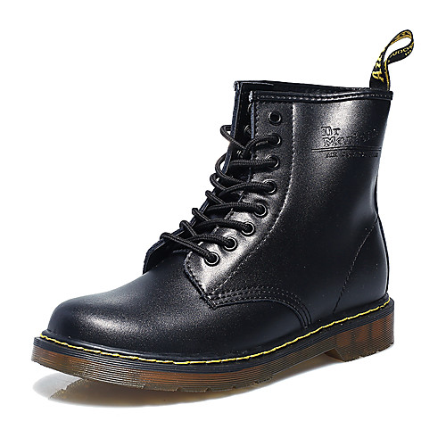 

Men's Fashion Boots Cowhide Fall & Winter Classic Boots Breathable Mid-Calf Boots Black / Brown / Red