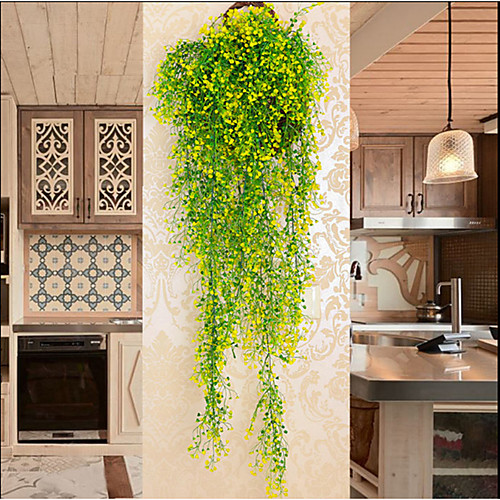 

искусственное растение отделка стен подвесная корзина орхидея ротанг