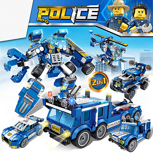 

Building Blocks 151-158 pcs Vehicles Helicopter compatible Legoing Simulation Military Vehicle Police car Helicopter All Toy Gift / Kid's
