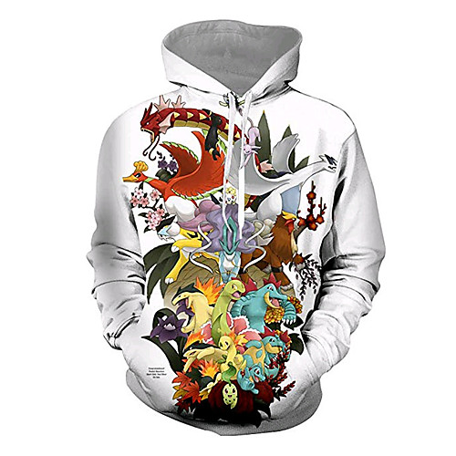 

Men's Casual Hoodie - 3D White US32 / UK32 / EU40