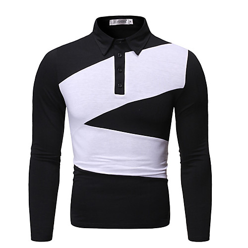 

Men's Daily Basic Polo - Color Block Black