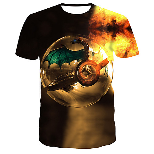 

Men's Daily T-shirt - 3D Print Brown