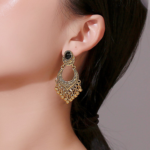 

Women's Drop Earrings Hoop Earrings Hollow Out Totem Series Earrings Jewelry Gold / Silver For Engagement Daily Carnival Street Club