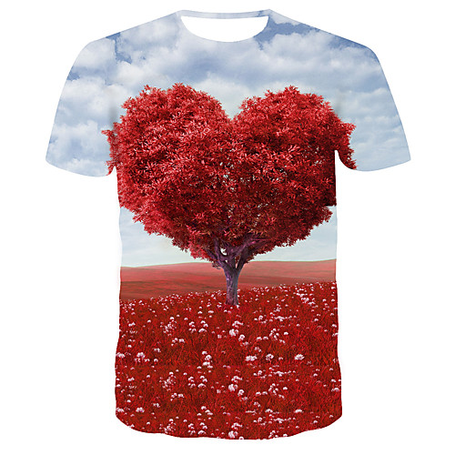 

Men's Daily T-shirt - 3D Print Red