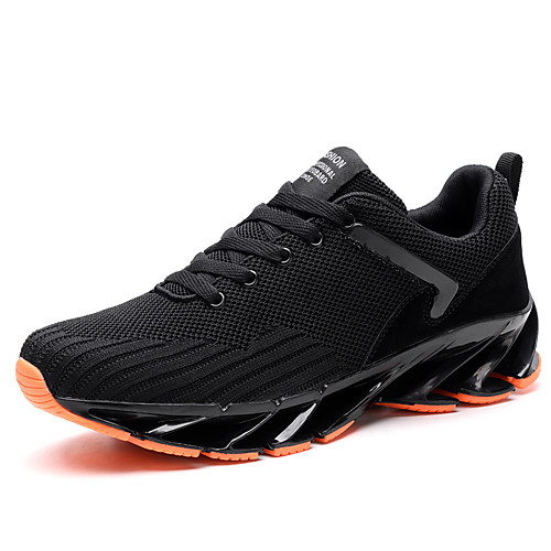 

Men's Chunky Sneakers Tissage Volant Spring & Summer Sporty Athletic Shoes Running Shoes Breathable Color Block Black / Gray