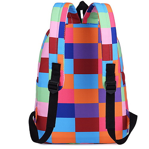 

Adjustable Nylon Zipper Commuter Backpack Daily Rainbow