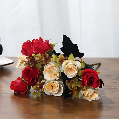 

европейский симулятор цветок 5 вилка роза дом гостиная украшение букет свадьба