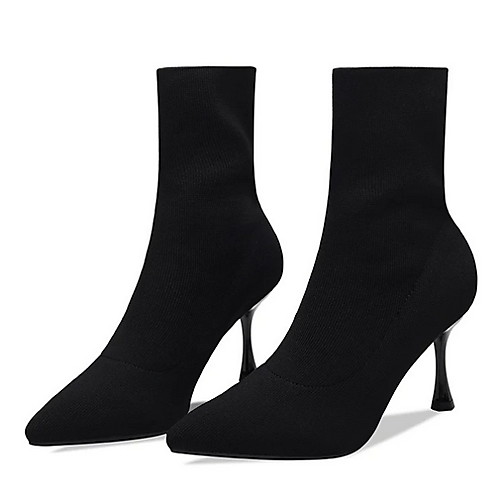 

Women's Boots Stiletto Heel Pointed Toe PU Booties / Ankle Boots Fall & Winter Black