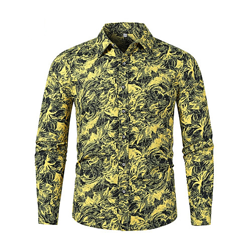 

Men's Daily Basic Shirt - Geometric Black & White Yellow