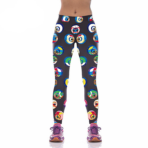 

Women's Street chic Slim Leggings Pants - Print / Skull Print Black S M L