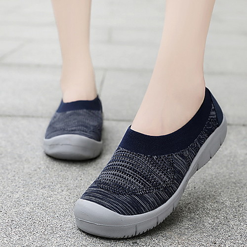 

Women's Loafers & Slip-Ons Flat Heel Round Toe Suede Winter Black / Blue / Pink