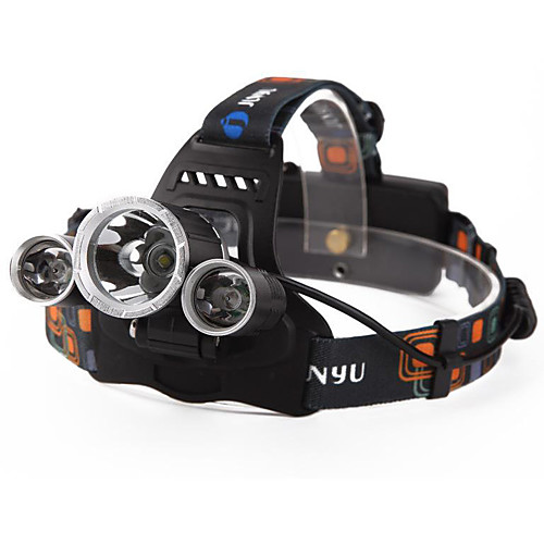 

Headlamps Headlight Waterproof Rechargeable 4800 lm LED LED 3 Emitters 4 Mode with Batteries and Charger Waterproof Rechargeable Night Vision Camping / Hiking / Caving Everyday Use Diving / Boating