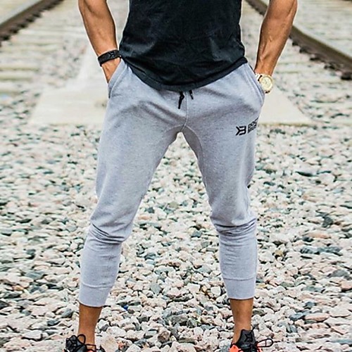 

Men's Sporty Sweatpants Pants - Print Black Gray US32 / UK32 / EU40 US34 / UK34 / EU42