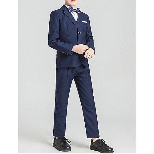 

Черный / Темно-синий Полиэстер Детский праздничный костюм - 1 шт. Включает в себя Пальто / Жилетка / Рубашка