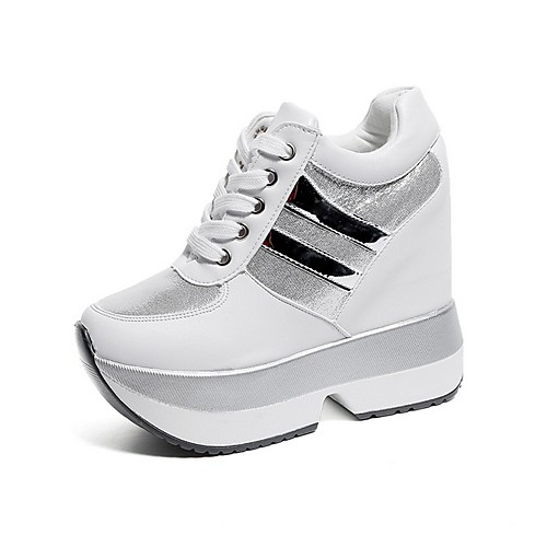 

Women's Athletic Shoes Flat Heel Round Toe Canvas Winter Black / White