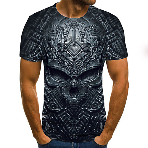 

Men's Daily T-shirt - 3D Print Navy Blue