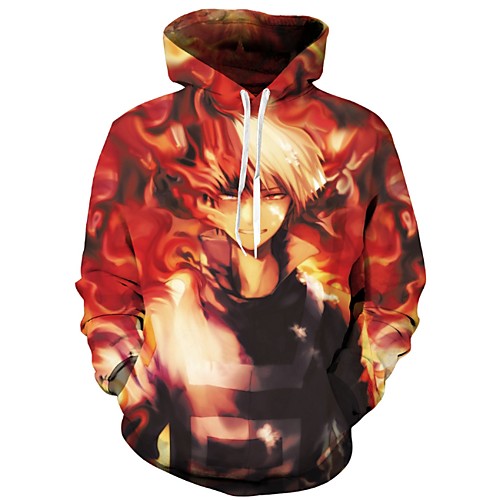 

Men's Casual Hoodie - 3D Red US32 / UK32 / EU40