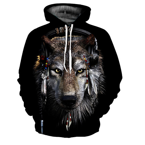 

Men's Casual Hoodie - Geometric Black US32 / UK32 / EU40