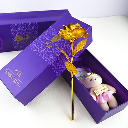 

золотая роза 24к золотая фольга розы имитационный букет креативные подарки любовнику подарки ко дню святого валентина